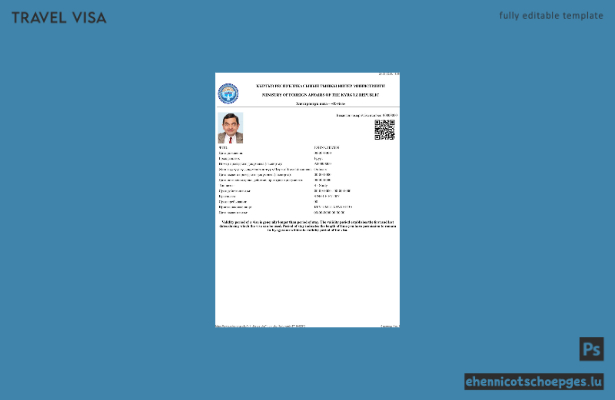 Vorschau eines E-Visums für die Kirgisische Republik